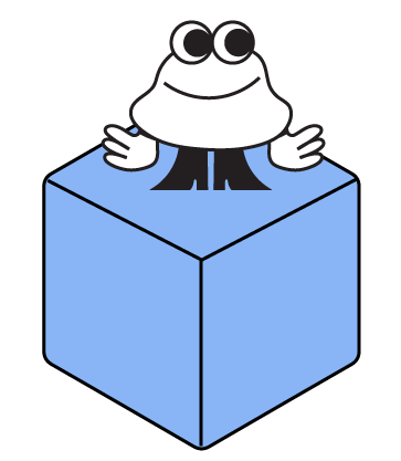 roderich arriba de un cubo